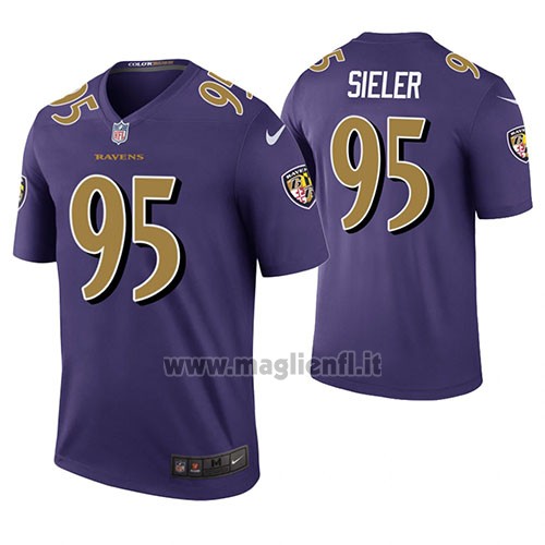 Maglia NFL Legend Baltimore Ravens Zach Sieler Viola Color Rush